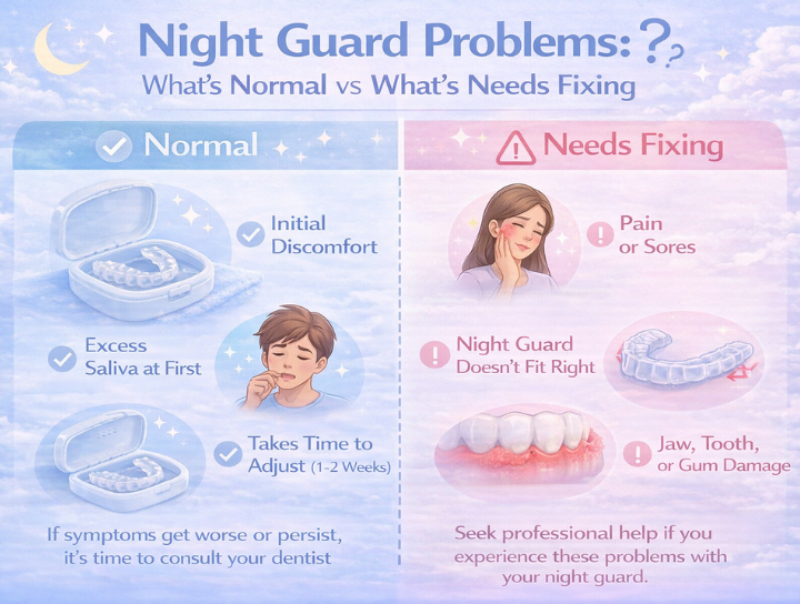 night guard discomfort