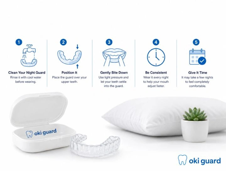 How to Get Used to a Night Guard With a Consistent Sleep Routine 2 how to wear a night guard