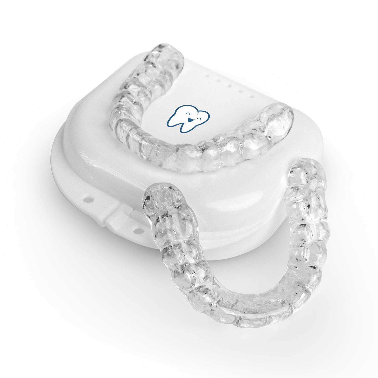 19 Custom soft night guard in white OkiGuards travel case