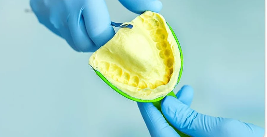 Taking a dental impression at home